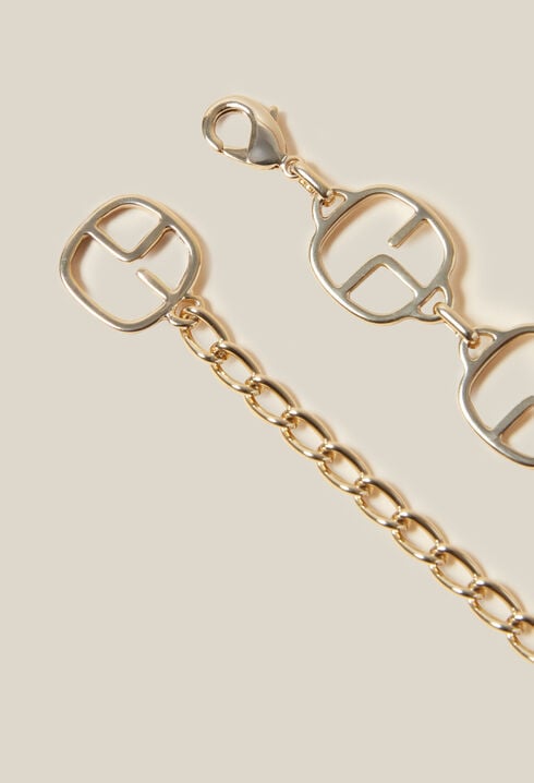 Chain monogram belt