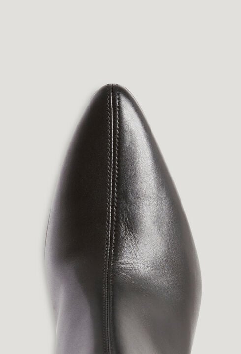 Black leather boots