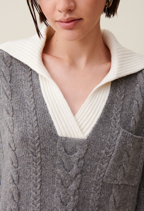 Twisted Polo Neck Jumper