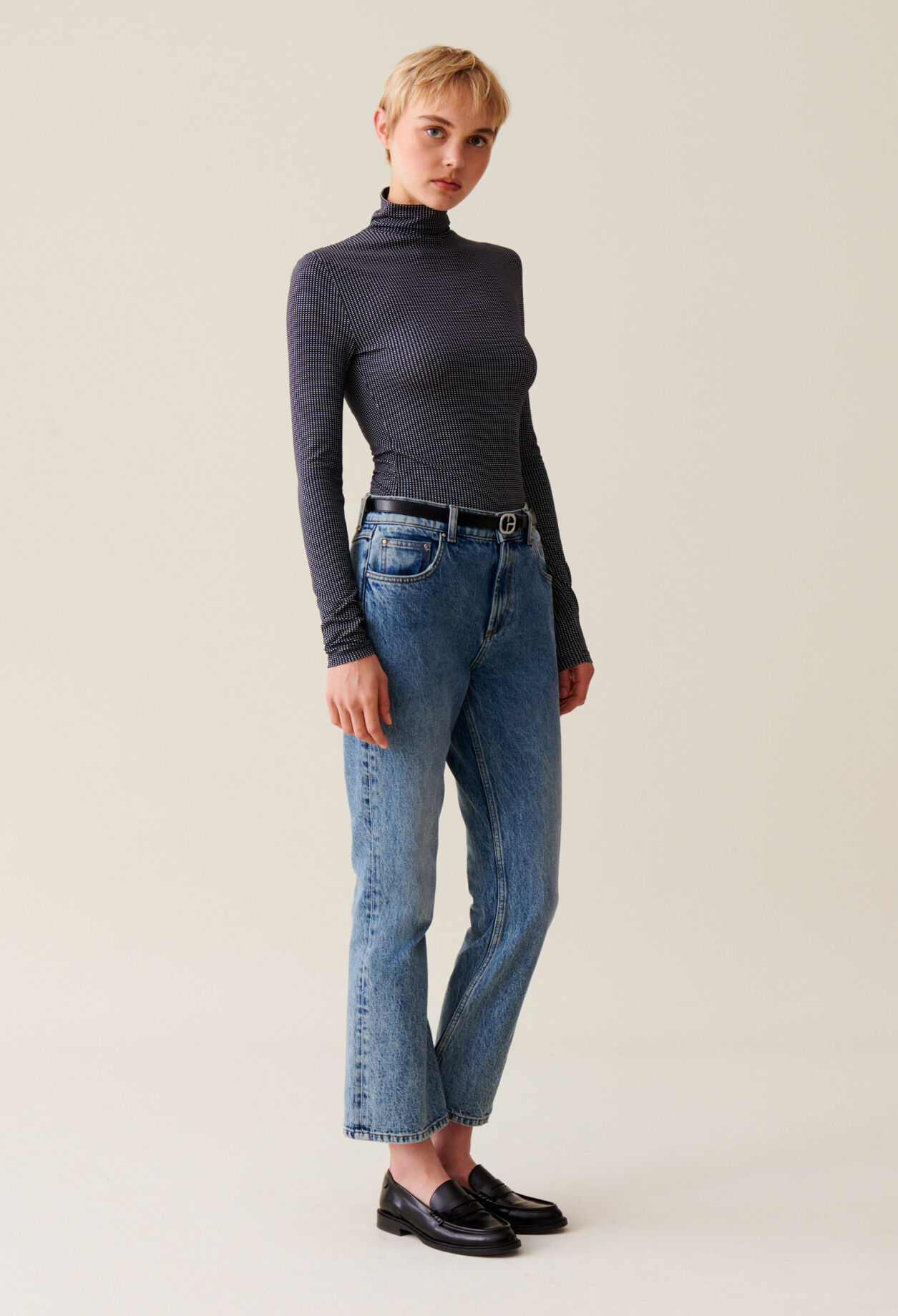 Fitted Funnel Neck Top