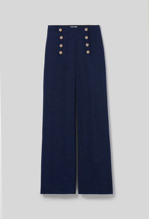 Straight-Leg Sailor Trousers