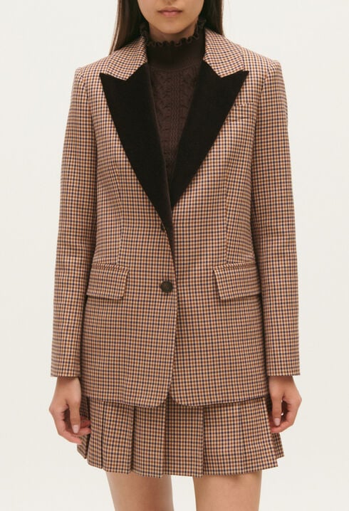 Checked suit jacket