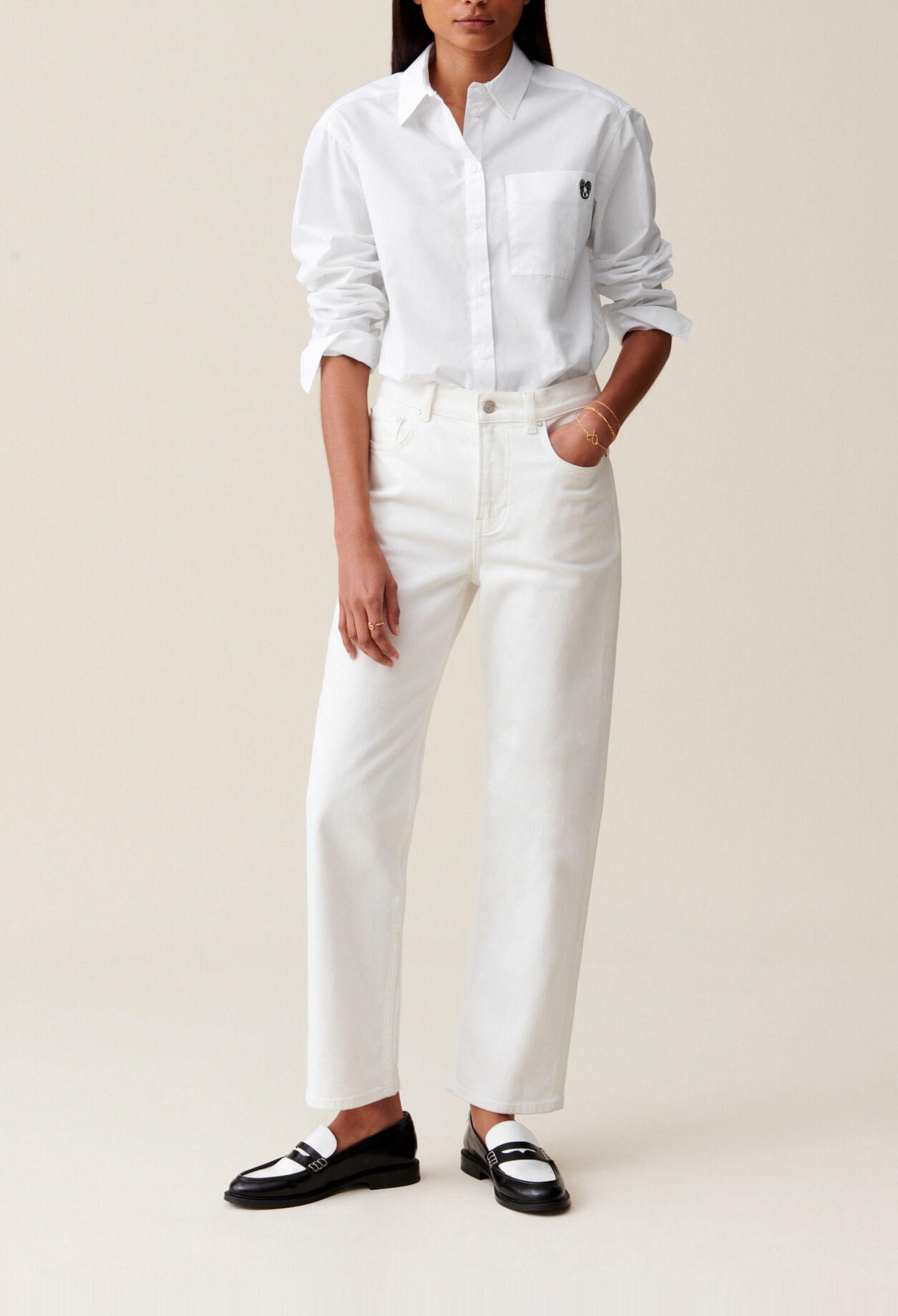 White Toto Jean shirt