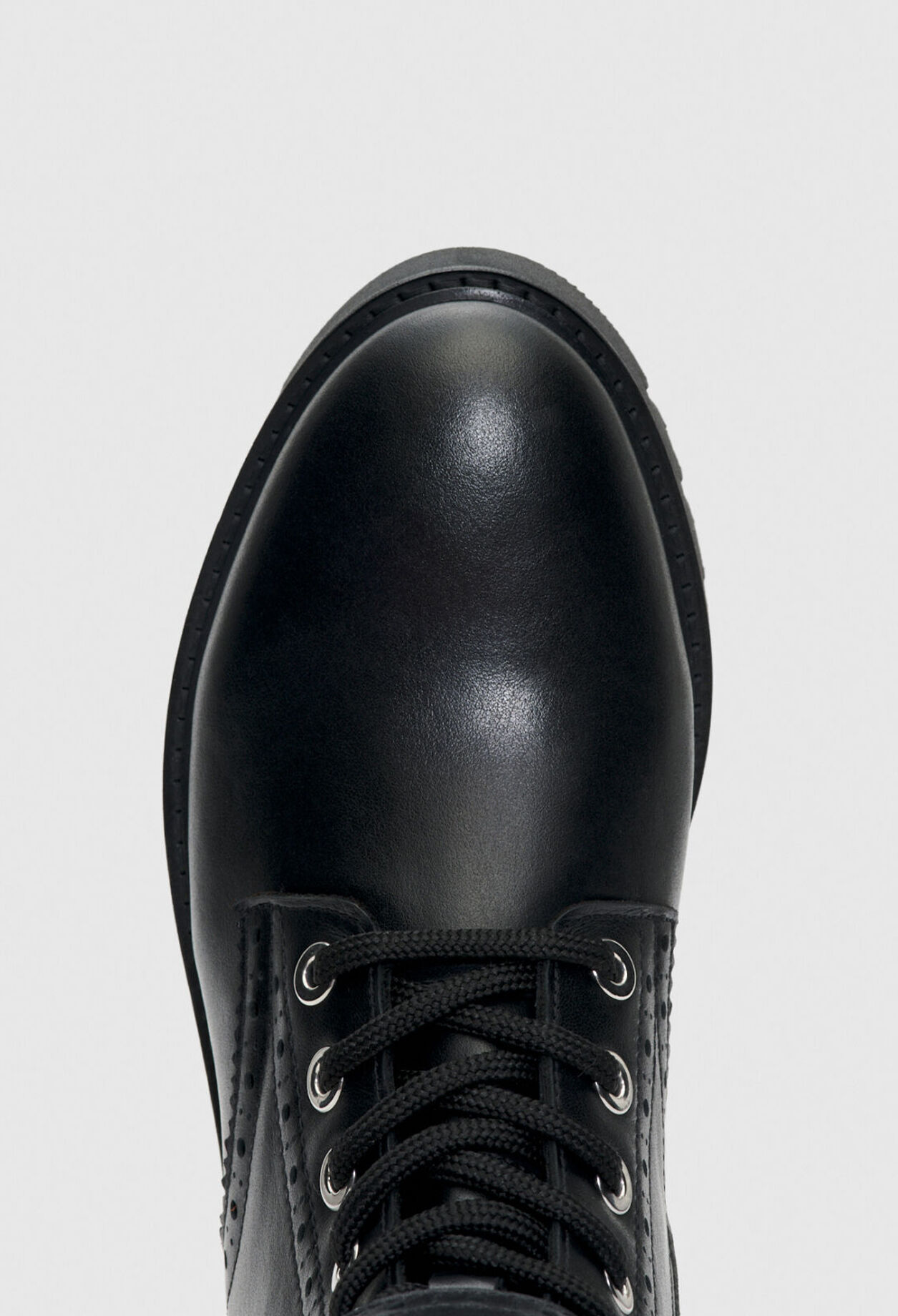 Responsible leather lace-up boots