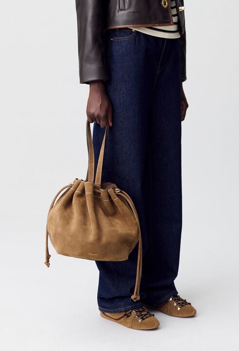 Suede Leather Tote Bag