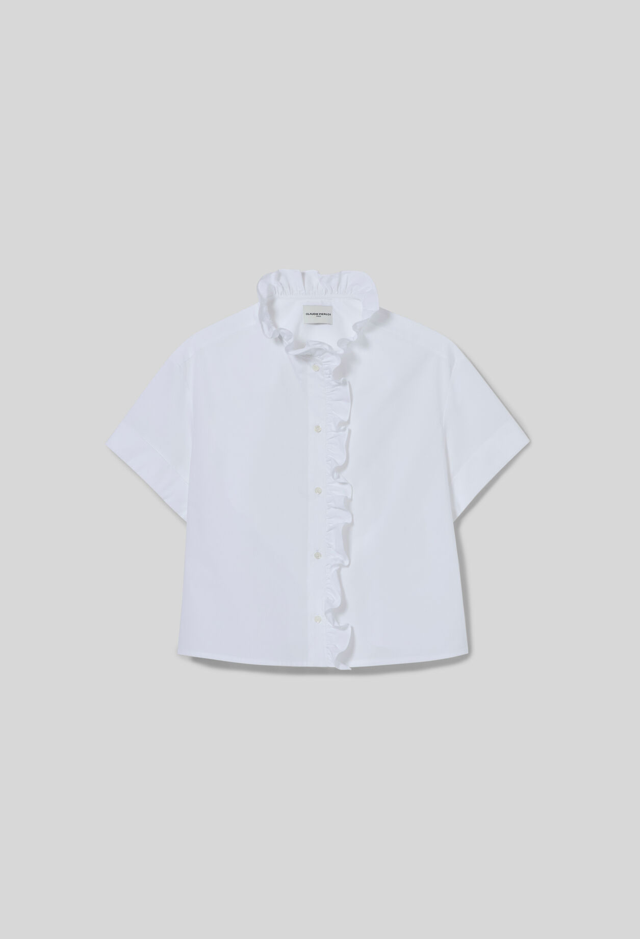 Victorian collar poplin shirt