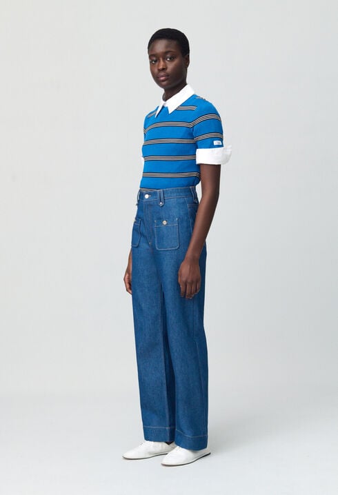 High-Waisted Wide-Leg Jeans