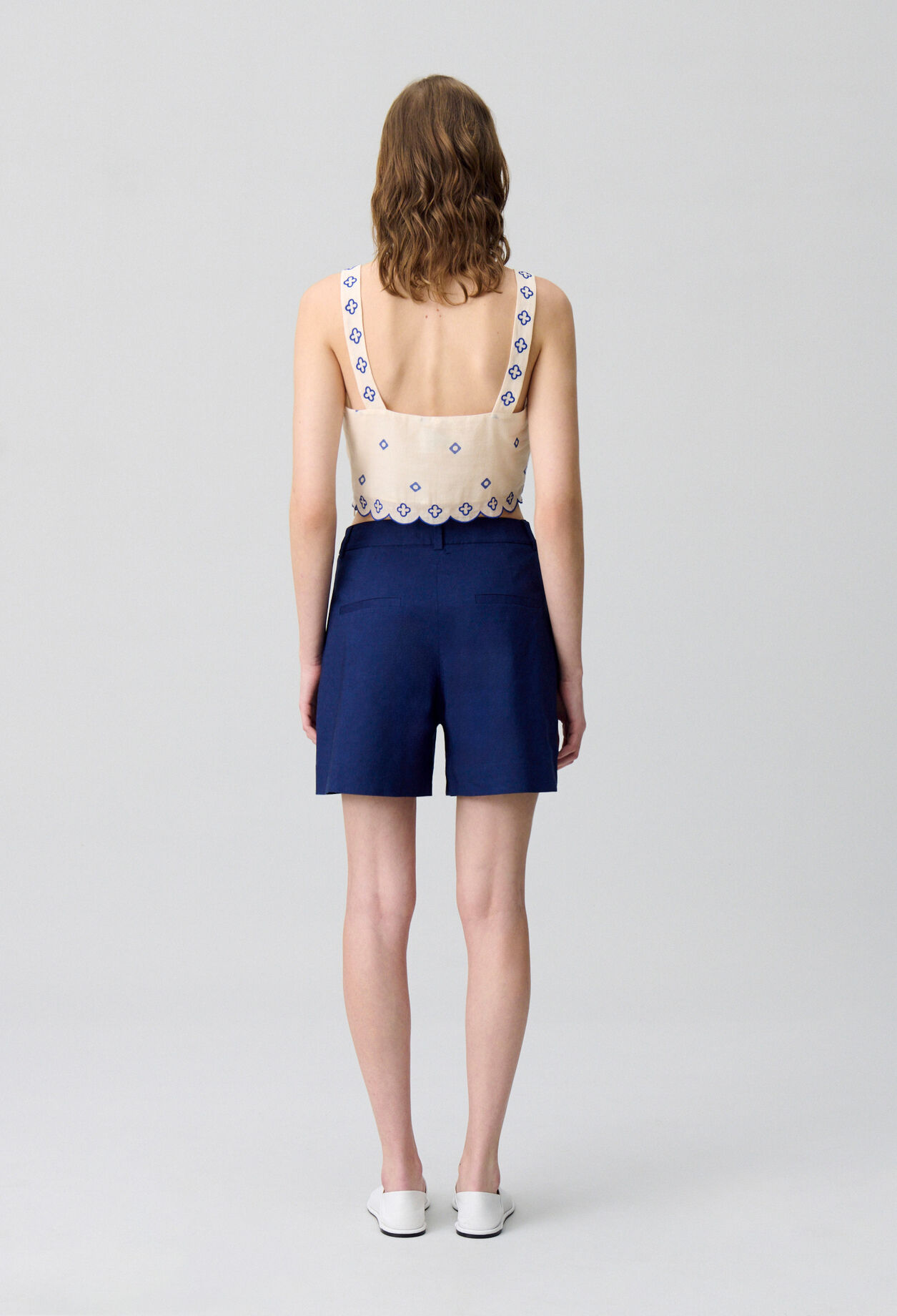 Embroidered Strap Top