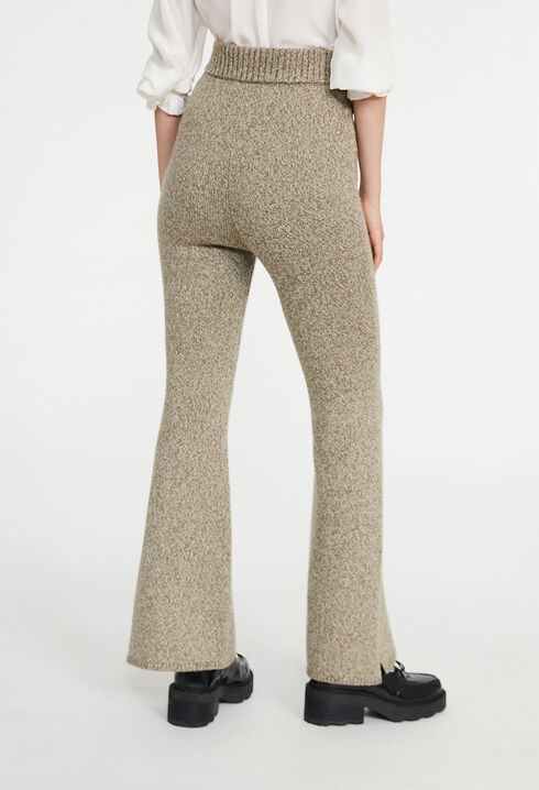 Pantalon évasé maille