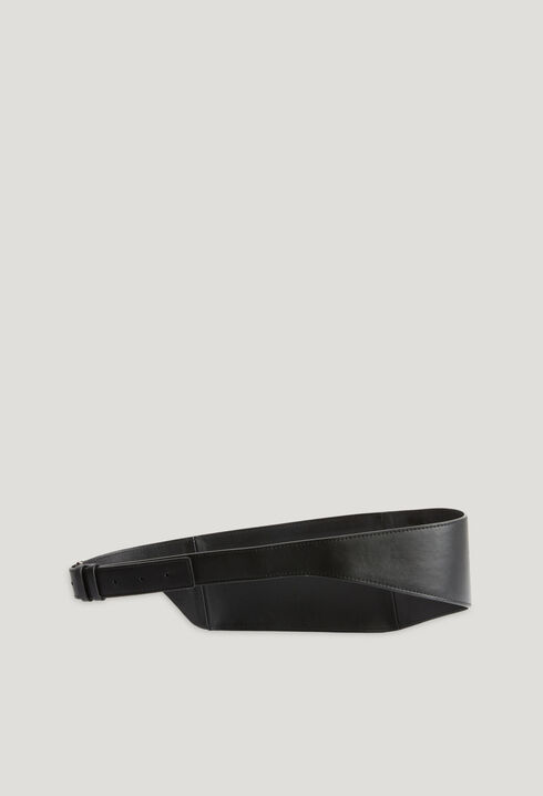 Black leather pouch