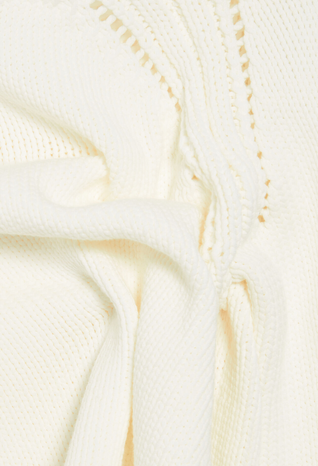 Ecru knitted jumper with embroidery