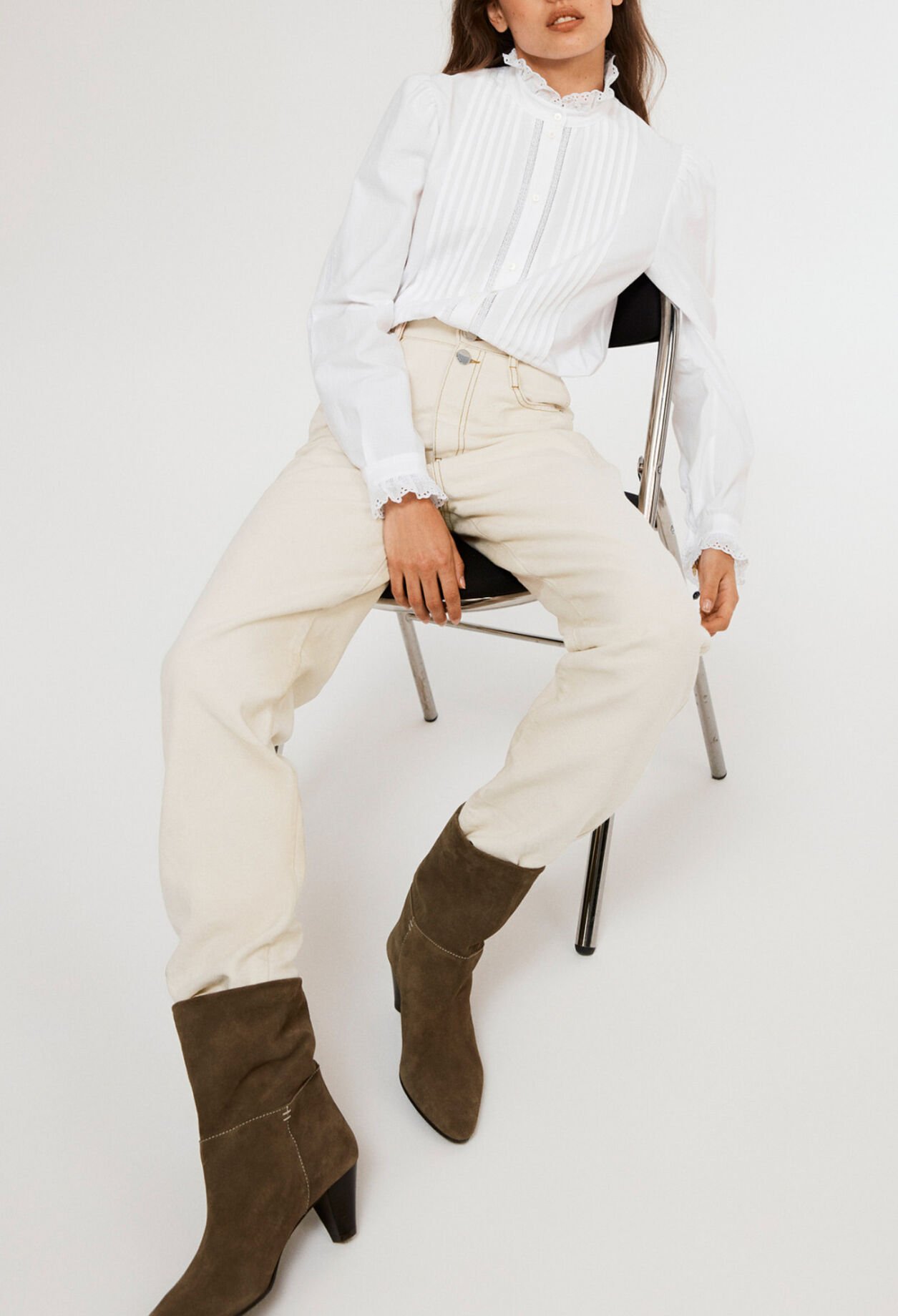 White cotton blouse