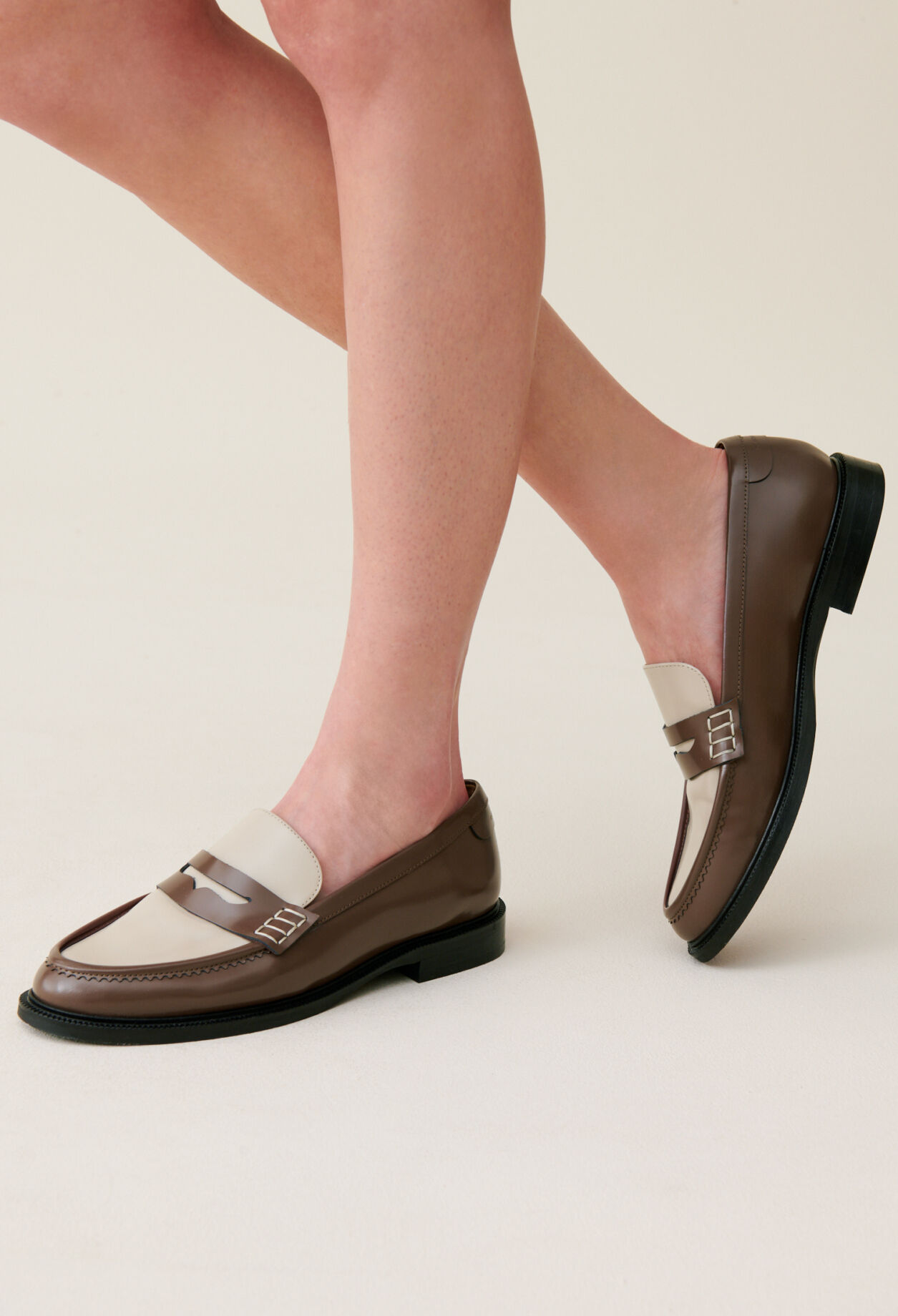 Two-tone Patent Loafers