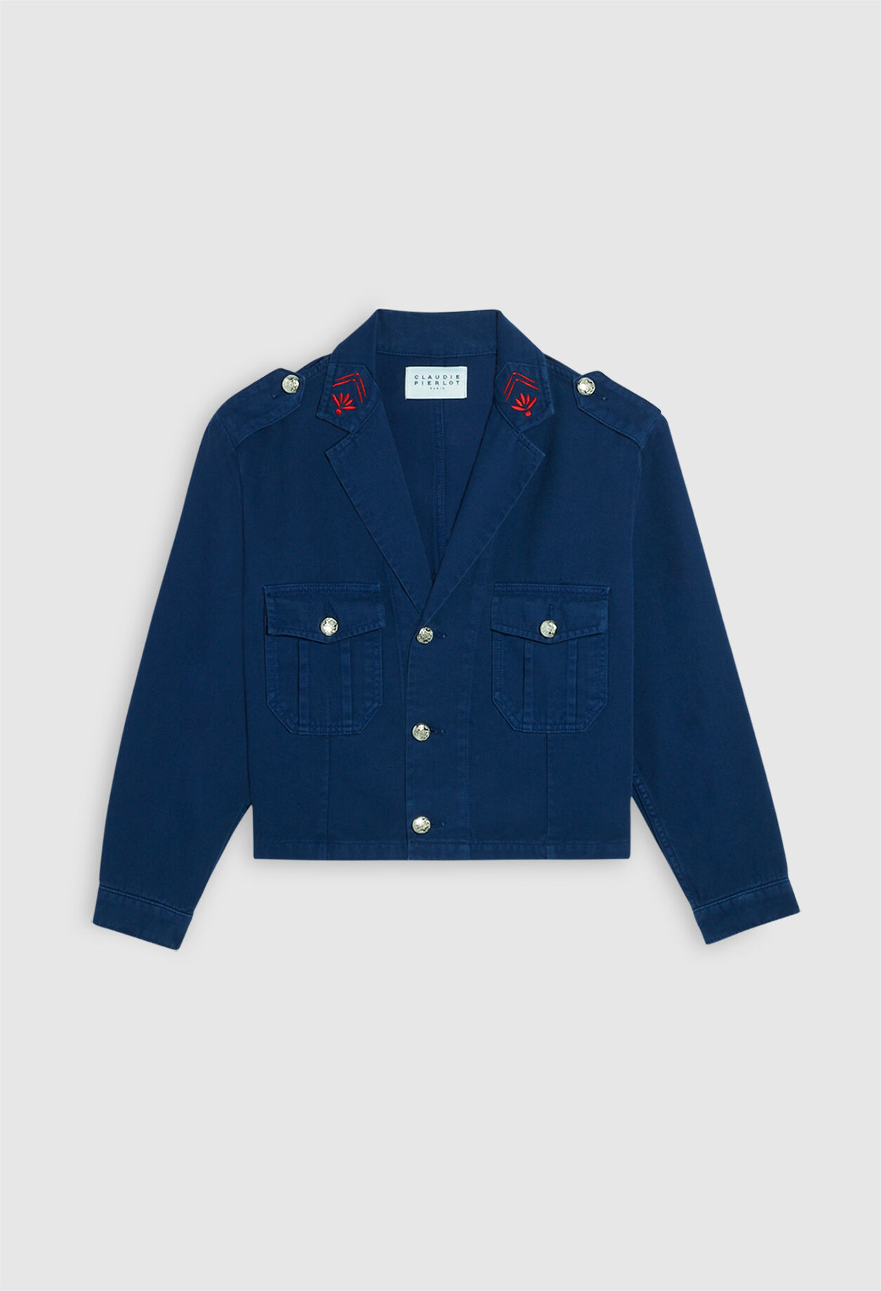 Cropped organic cotton denim jacket