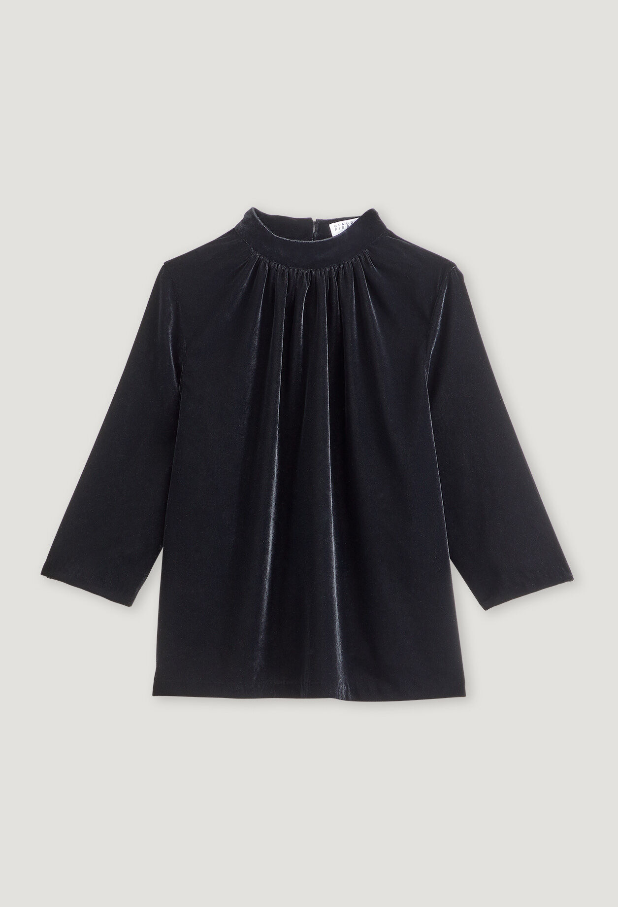 Black velvet blouse