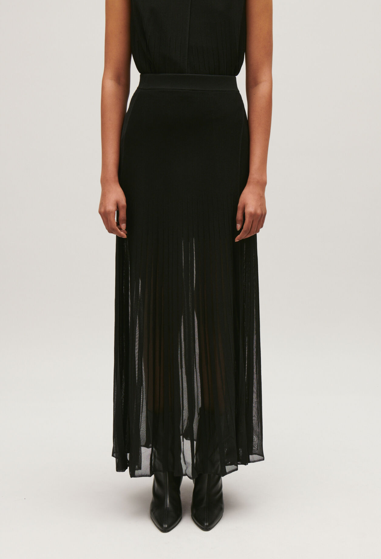 Long knit skirt