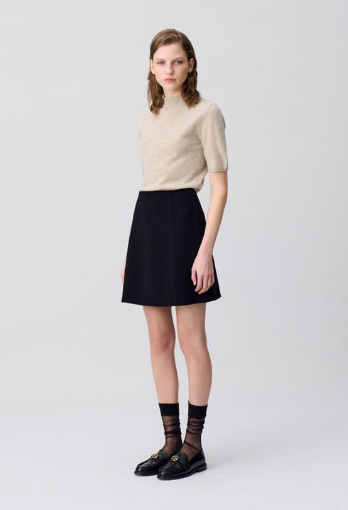 Straight mini skirt