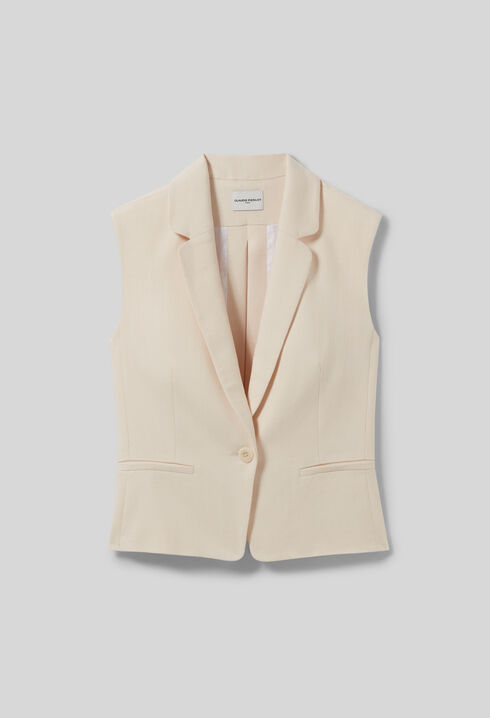 Sleeveless tailored blazer