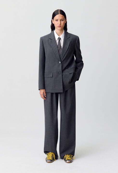 Striped tailored jacket
