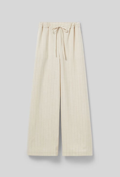 Wide striped trousers