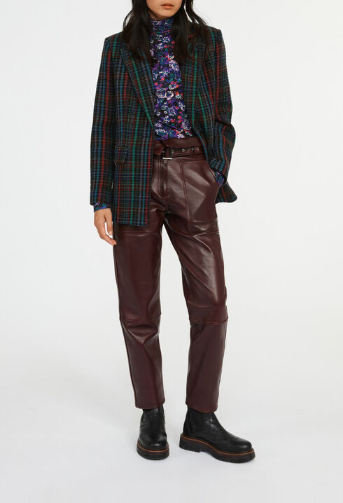 Veste &agrave; motif tartan