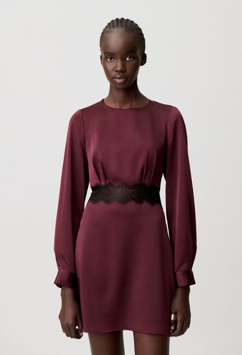 Satin flowly mini dress