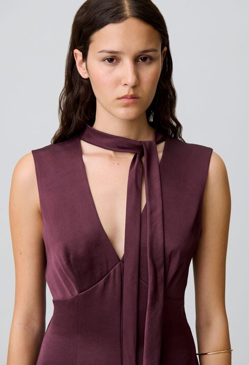 Fluid satin jumpsuit