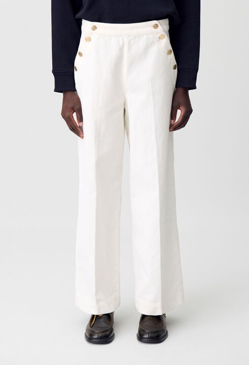 Sailor-Style Corduroy Trousers