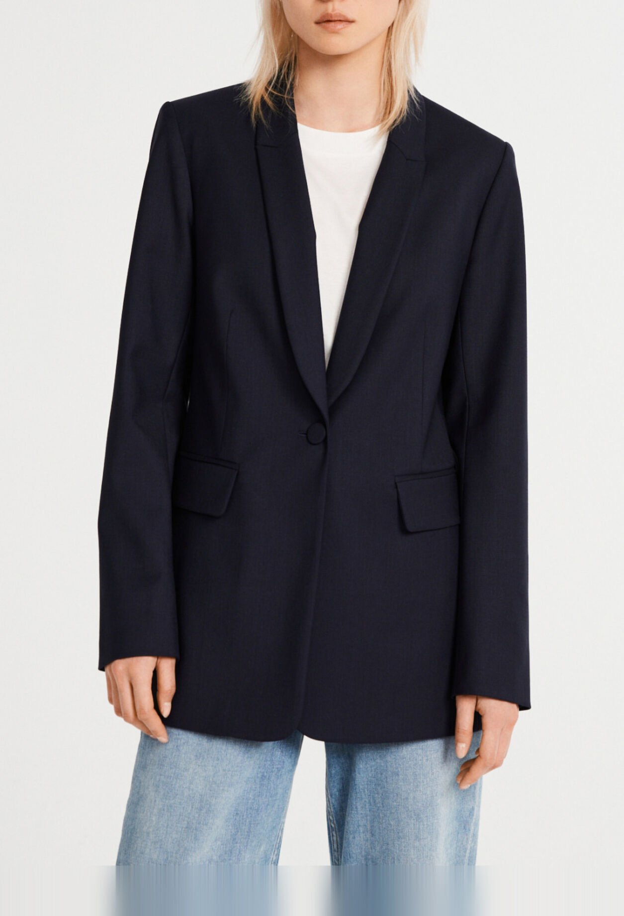 Belted suit jacket