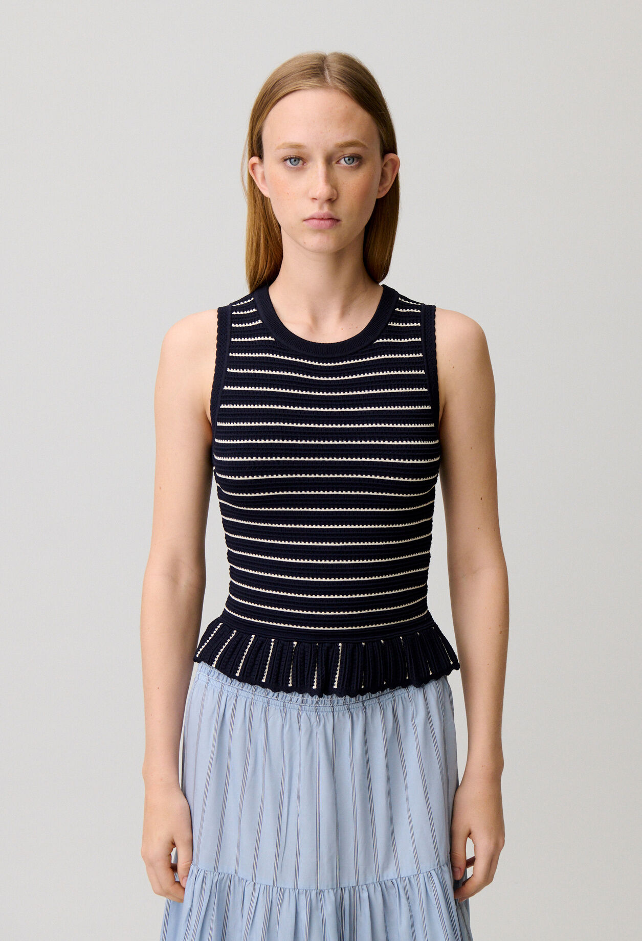 Striped knit top