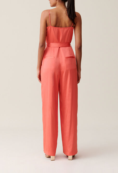 Belted Mandarin Jumpsuit