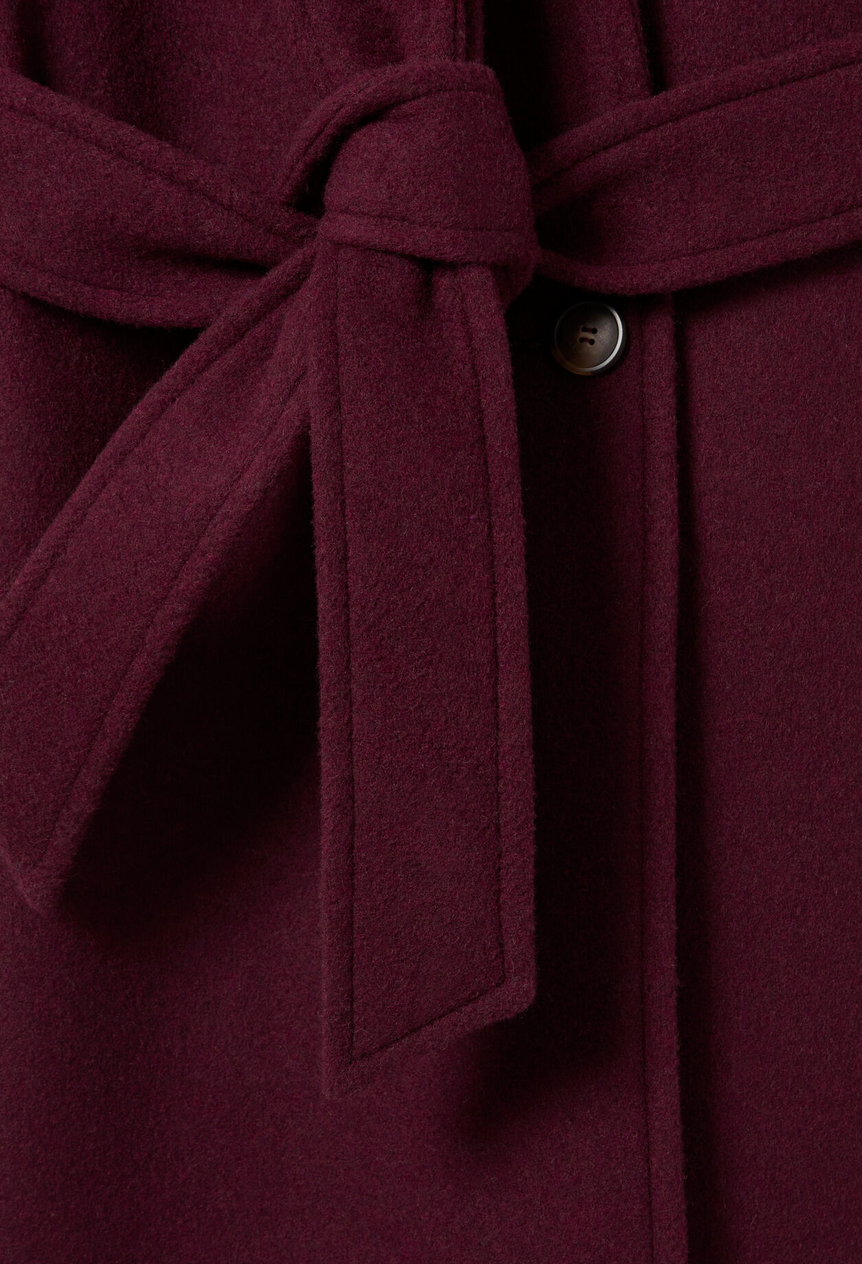 Long double-breasted wool coat
