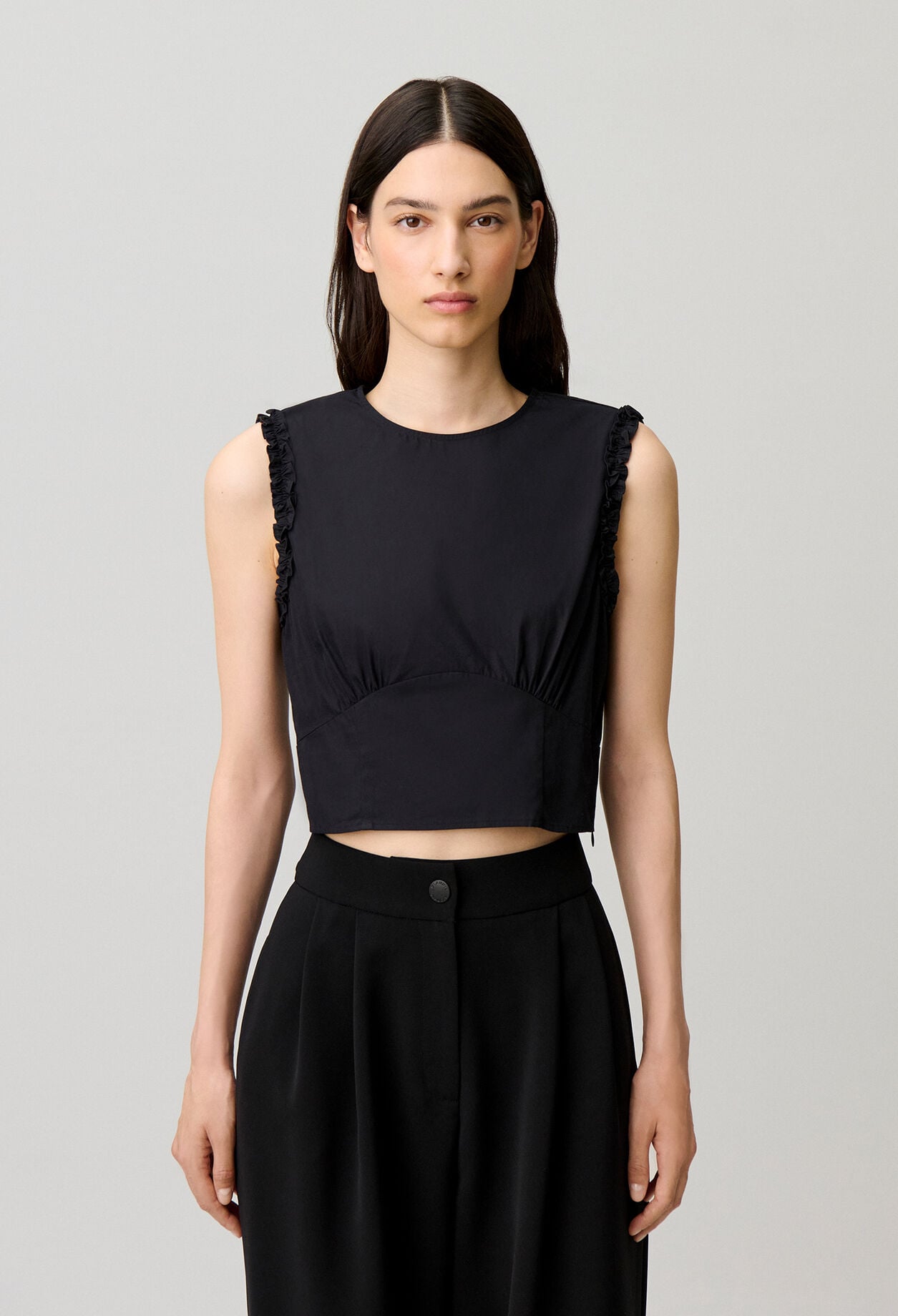 Ruffled crop top