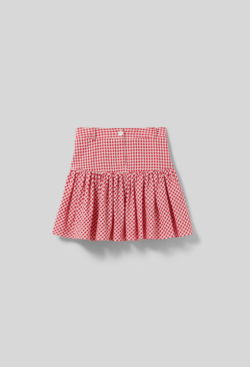 Gingham Check Mini Skirt