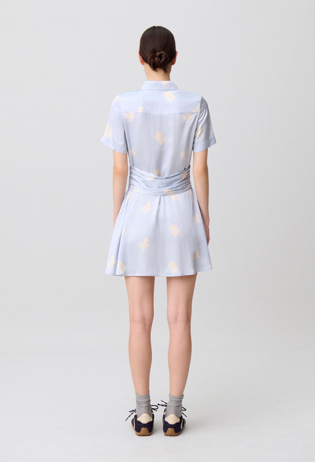 Floral satin dress