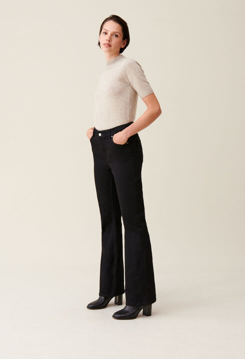 Black flared jeans