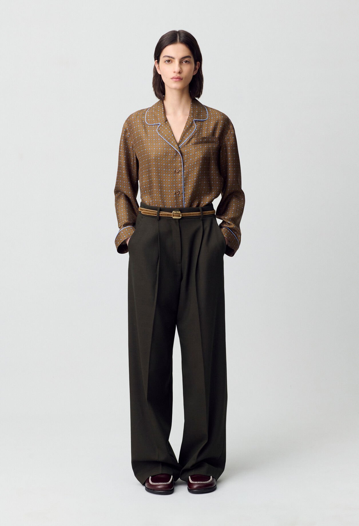 Printed silk shirt
