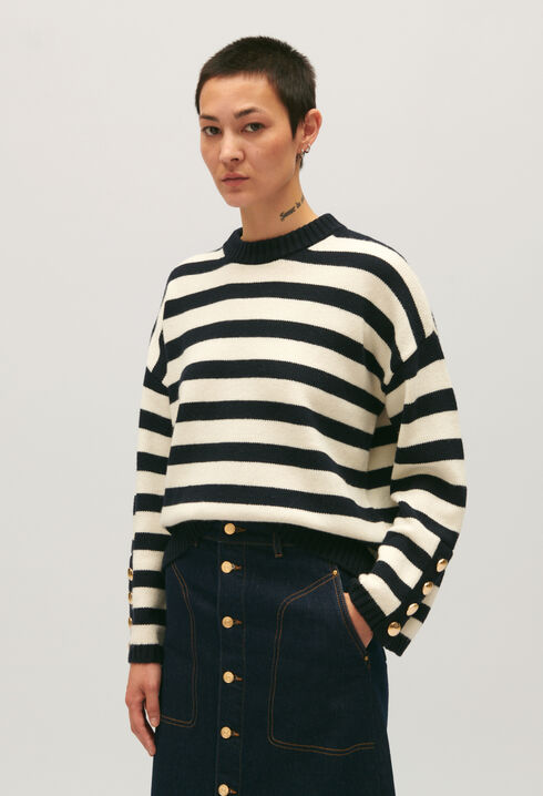 Two-tone oversized jumper