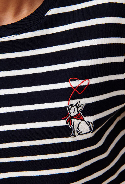 Sailor T-shirt Jean Toto embroidery