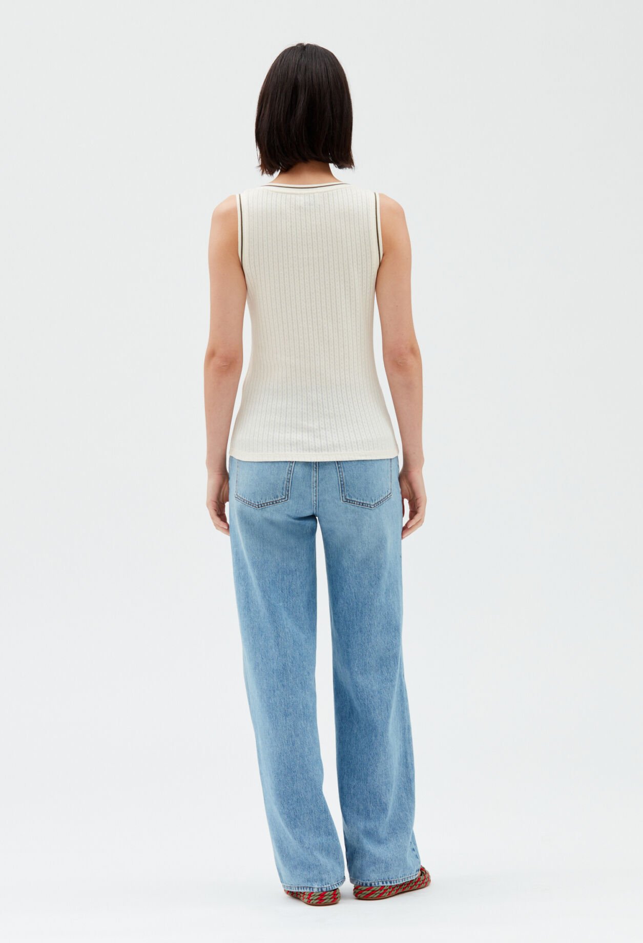 Vanilla ribbed vest