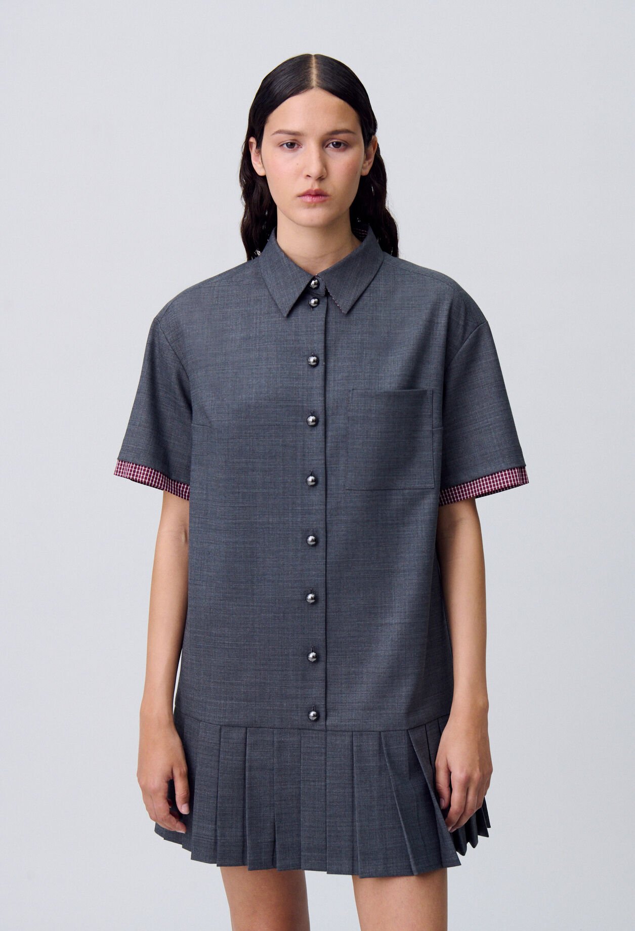 Pleated Mini Dress