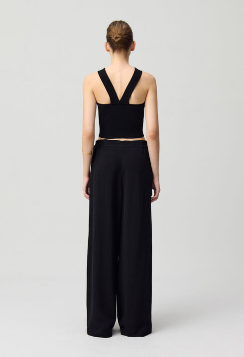 Fine knit bow top