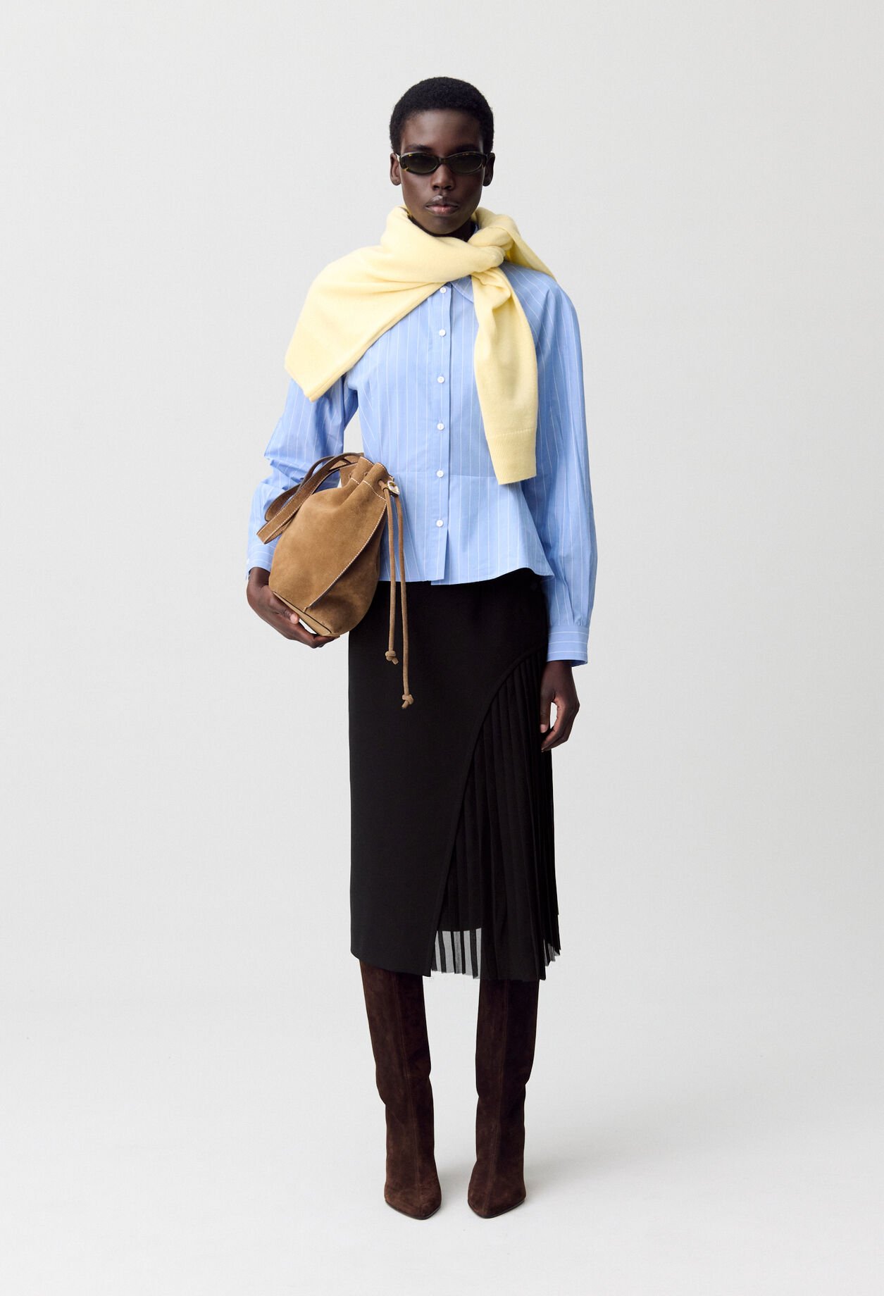 Pleated Midi Skirt