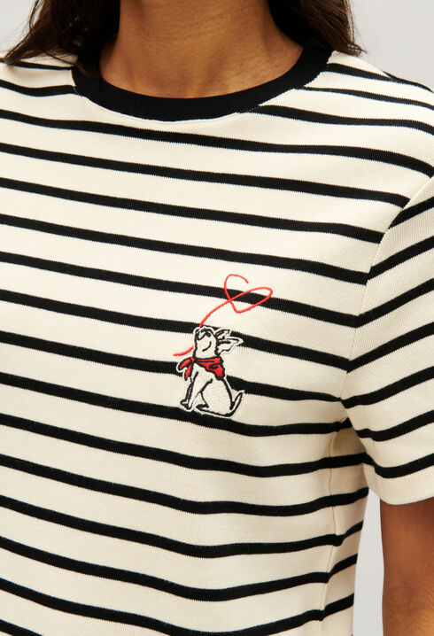 Two-tone stripy Breton T-shirt