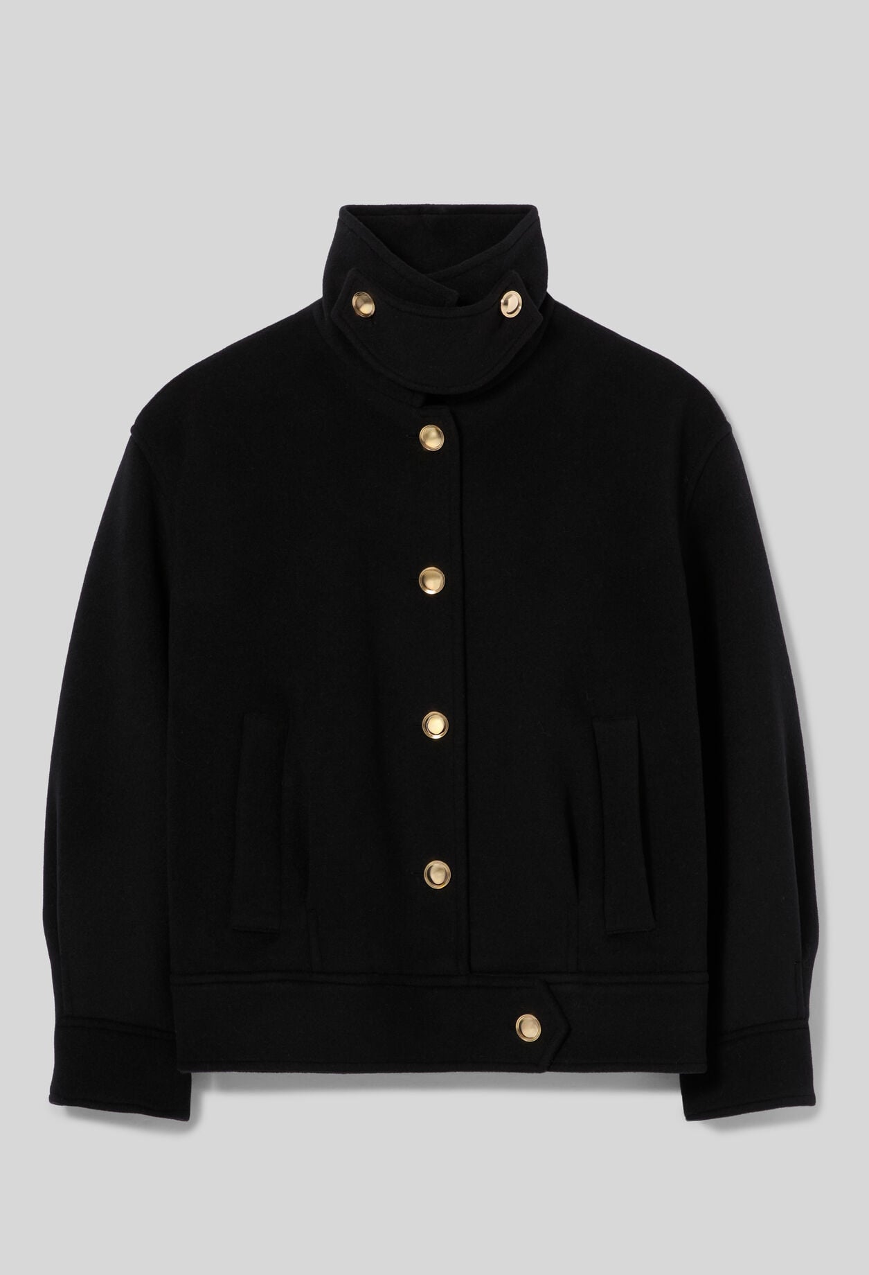 Short gold blouson coat
