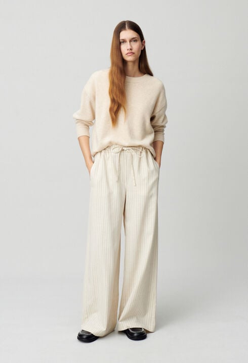 Wide striped trousers