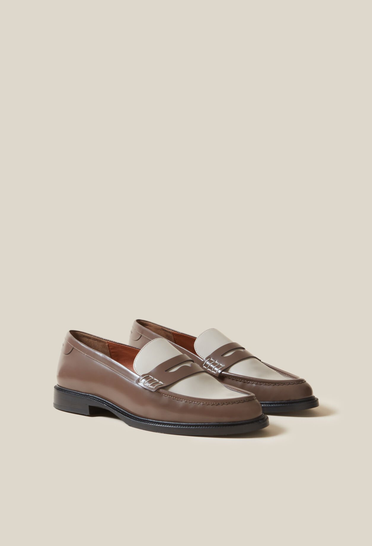 Two-tone Patent Loafers