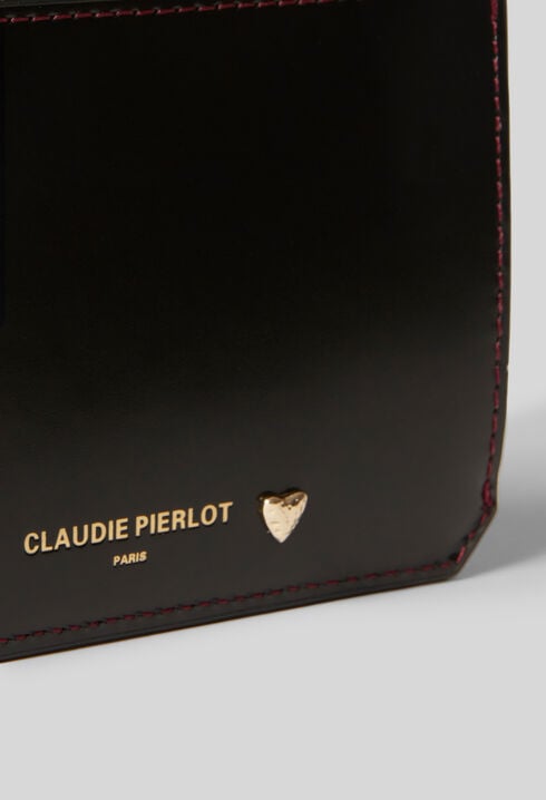 Gold Heart Leather Card Holder