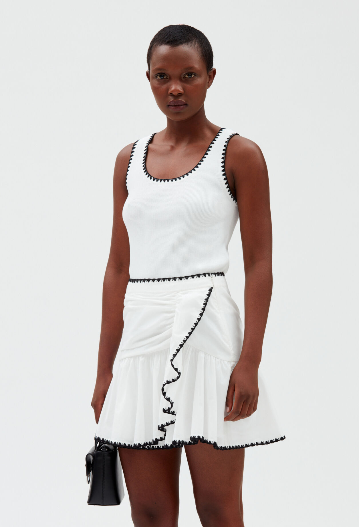 Ecru ribbed vest
