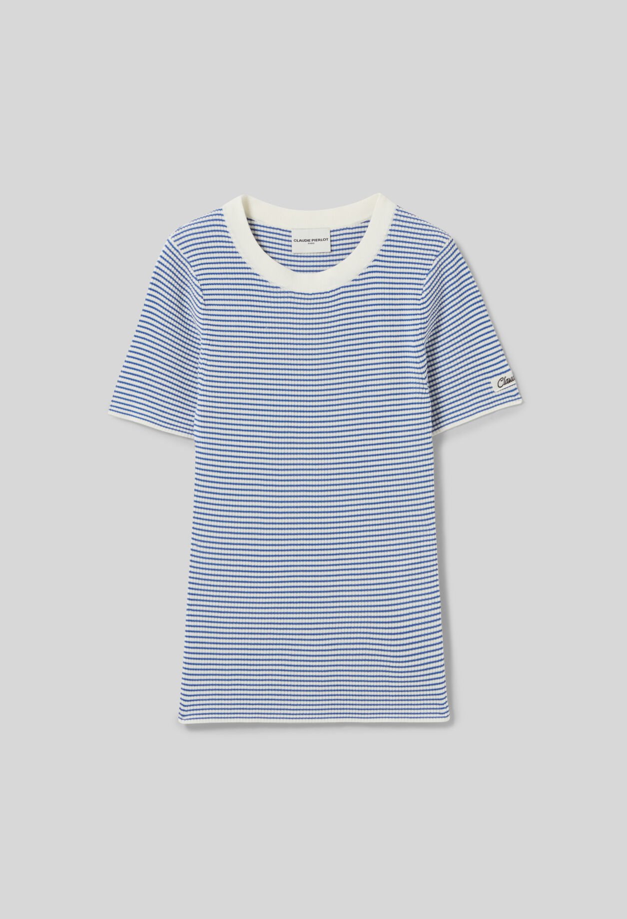 Fine-Knit Breton Stripe Top
